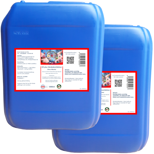 2x perfectpur HD plus Händedesinfektion 5 L