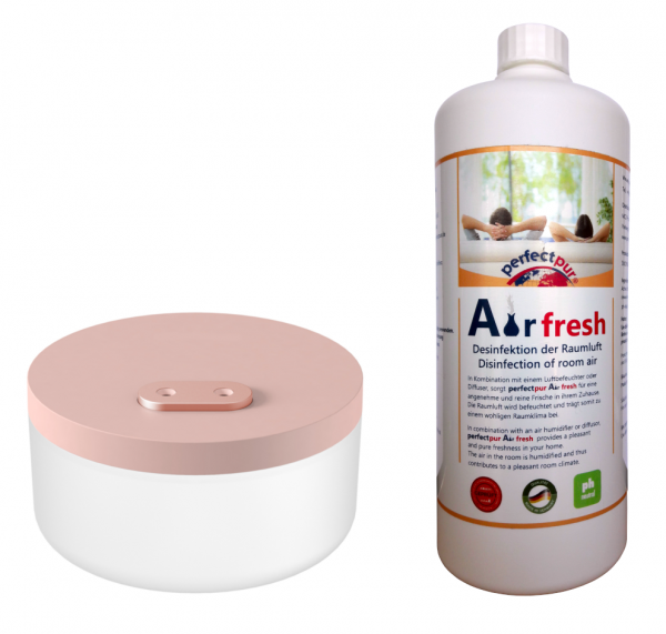 Luftbefeuchter Tisch-Akku-System roségold - SET