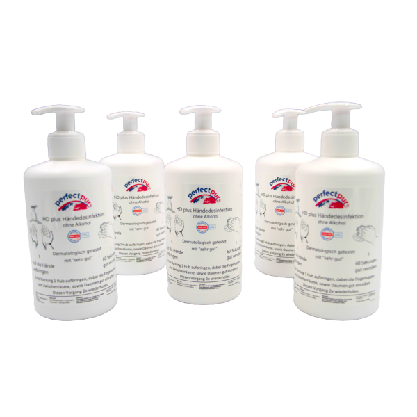 Leerflasche 500ml mit Spendersystem 5er Set